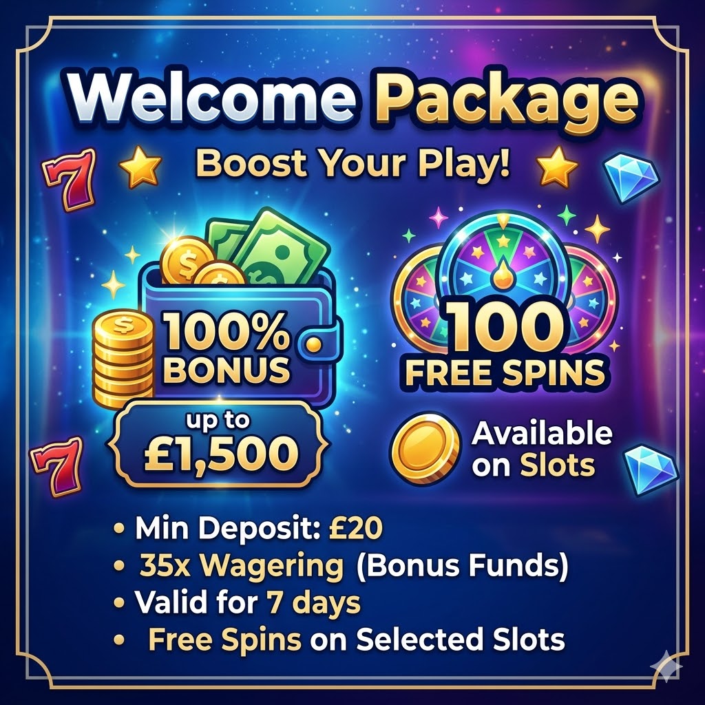Welcome package offer at Britsino casino